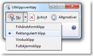 Velg rektangulrt klipp